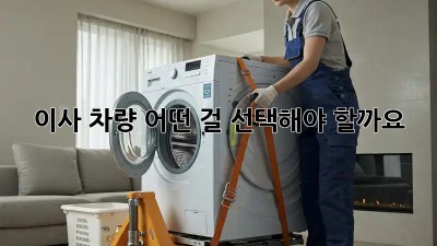 이사 차량, 어떤 걸 선택해야 할까요? 🤔